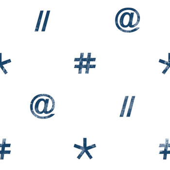 Papel de Parede Letras e Jornal - Hashtag - 11037 - Vinilizado