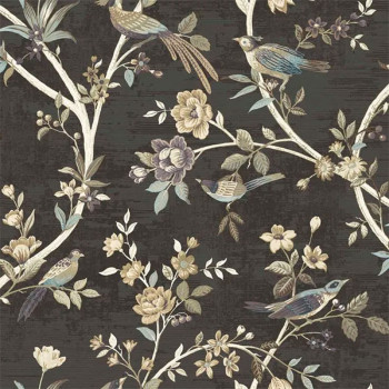 Papel de Parede Folhas e Flores - Thema - 28847 - Lavável, TNT, Texturizado 