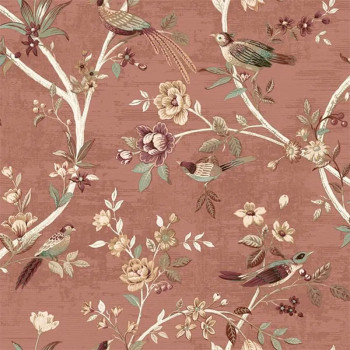 Papel de Parede Folhas e Flores - Thema - 28848 - Lavável, TNT, Texturizado 