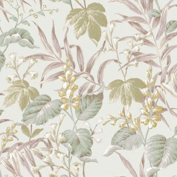 Papel de Parede Folhas e Flores - Thema - 28855 - Lavável, TNT, Texturizado 