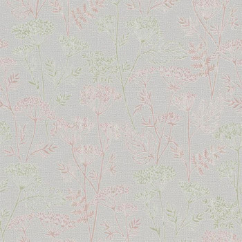 Papel de Parede Folhas e Flores - Kylie - 34322 - Lavável, TNT, Texturizado, Vinílico