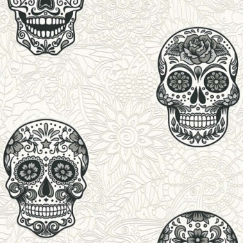 Papel de Parede Caveira - Boys & Girls 6 - 358171 - TNT