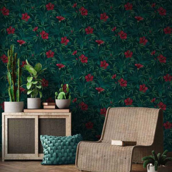 Papel de Parede Folhas e Flores - Trend Wall 2 - 380281 - Vinílico - Emborrachado