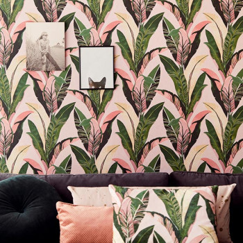 Papel de Parede Folhas e Flores - Vivid - 384501 - TNT/Vinilíco
