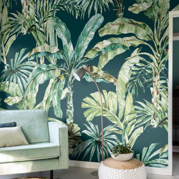 Papel de Parede Painel Folhas e Flores - Barbara Home Collection III - 485868 - Vinílico