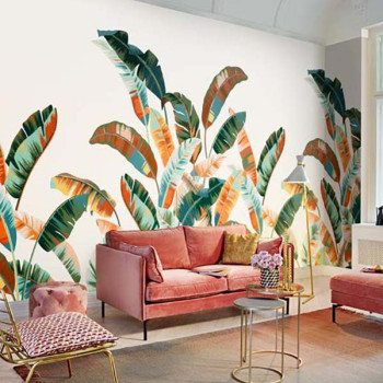 Papel de Parede Painel Folhas e Flores - Barbara Home Collection III - 485943 - Vinílico