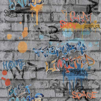 Papel de Parede Grafite - Les Aventures 4 - 51135209 - Vinilizado