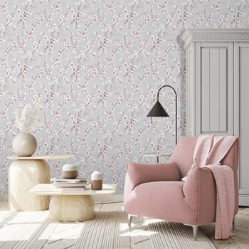 Papel de Parede Folhas e Flores - Lille - 52709 - Vinílico