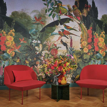 Papel de Parede Painel Folhas e Flores - Barbara Home Collection III - 561319 - Vinílico