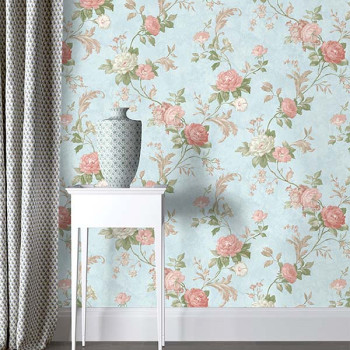 Papel de Parede Folhas e Flores - Lille - 58003 - Vinílico