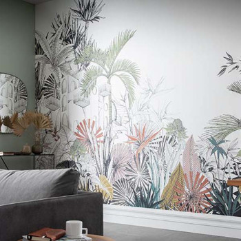 Papel de Parede Painel Folhas e Flores - Barbara Home Collection III - 688146 - Vinílico