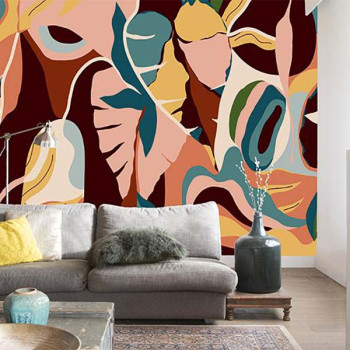 Papel de Parede Painel Folhas e Flores - Barbara Home Collection III - 688160 - Vinílico