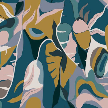 Papel de Parede Painel Folhas e Flores - Barbara Home Collection III - 688177 - Vinílico