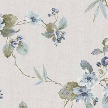 Papel de Parede Folhas e Flores - Blooming Garden - 7802 - TNT - Vinilíco