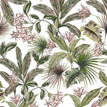 Papel de Parede Folhas e Flores - Botânica - 81277 - Vinílico