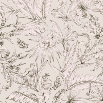 Papel de Parede Folhas e Flores - Botânica - 81406 - Vinílico