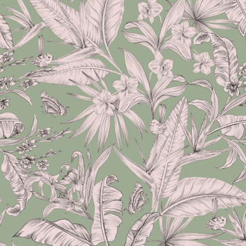 Papel de Parede Folhas e Flores - Botânica - 81512 - Vinílico
