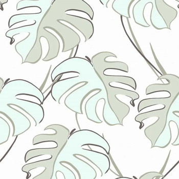 Papel de Parede Folhas e Flores - Kylie - 81607 - Lavável, TNT, Texturizado, Vinílico