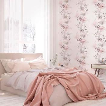 Papel de Parede Folhas e Flores - Kylie - 81623 - Lavável, TNT, Texturizado, Vinílico