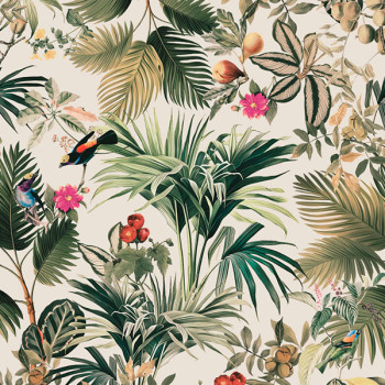 Papel de Parede Folhas e Flores - Botânica - 81666 - Vinílico