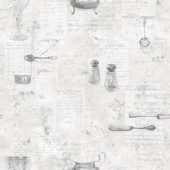 Papel de Parede Kitchen Recipes - G12293 - VINILÍCO - LAVÁVEL