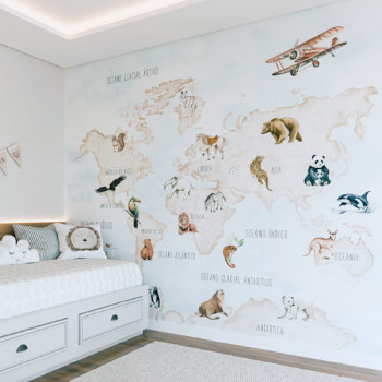 Papel de Parede Painel - Bambine - BA0049 - Non-Woven (TNT)