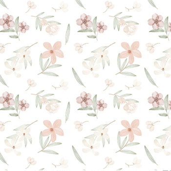 Papel de Parede Folhas e Flores - Doce Bebê 2 - DB829 - Vinílico