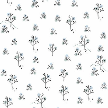 Papel de Parede Folhas e Flores - Fofura Baby - FF4004 - TNT