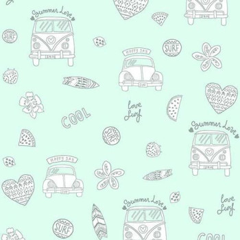 Papel de Parede Carro - Pure Kids & Teens - kt68433 - Vinílico