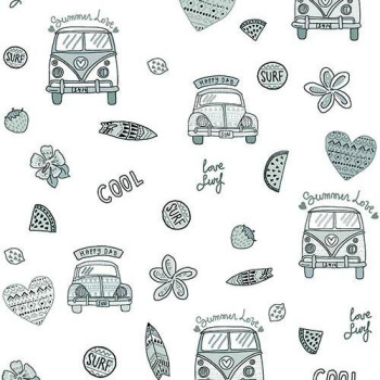 Papel de Parede Carro - Pure Kids & Teens - kt68434 - Vinílico