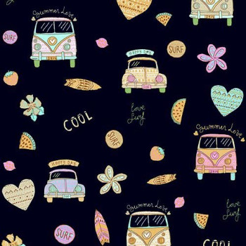 Papel de Parede Carro - Pure Kids & Teens - kt68438 - Vinílico