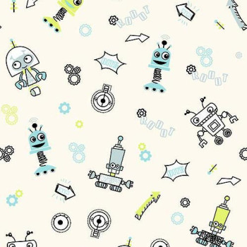 Papel de Parede Robôs - Pure Kids & Teens - kt68451 - Vinílico