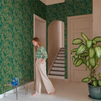 Papel de Parede Folhas e Flores - Maison - MN2014 - Lavável, TNT, Texturizado, Vinílico