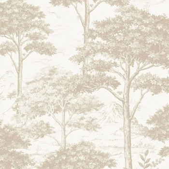 Papel de Parede Toile de Jouy - Maison - MN3003 - Lavável, TNT, Texturizado, Vinílico