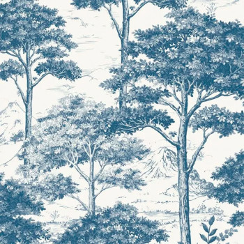 Papel de Parede Toile de Jouy - Maison - MN3007 - Lavável, TNT, Texturizado, Vinílico