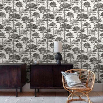 Papel de Parede Toile de Jouy - Maison - MN3013 - Lavável, TNT, Texturizado, Vinílico