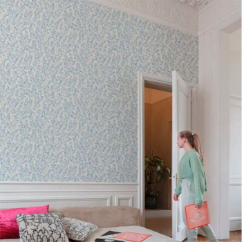 Papel de Parede Folhas e Flores - Maison - MN3407 - Lavável, TNT, Texturizado, Vinílico