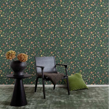Papel de Parede Folhas e Flores - Maison - MN3513 - Lavável, TNT, Texturizado, Vinílico