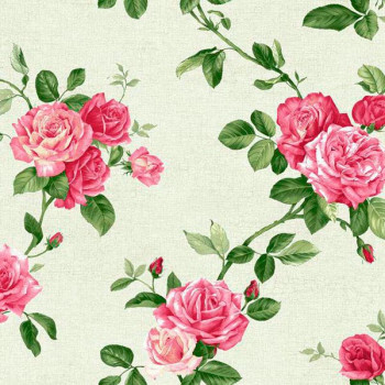 Papel de Parede Roses - PN0473 - VINÍLICO - LAVÁVEL 