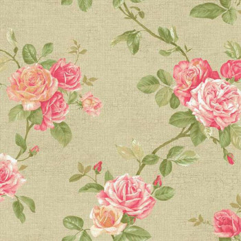 Papel de Parede Roses - PN0475 - VINÍLICO - LAVÁVEL 