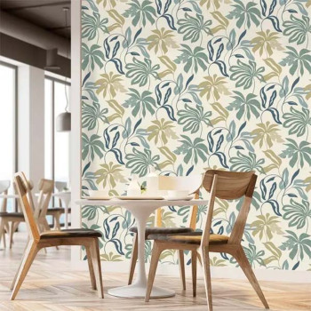 Papel de Parede Folhas e Flores - Marbelina II - UR3410 - Lavável, Texturizado, Vinílico