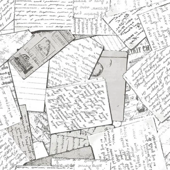 Papel de Parede Letras e Jornal - Hashtag - 11017 - Vinilizado