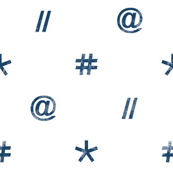 Papel de Parede Letras e Jornal - Hashtag - 11037 - Vinilizado