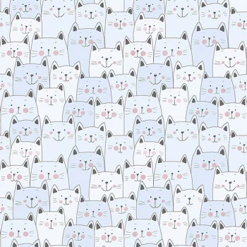 Papel de Parede Gato - Sambori - 134-3 - Vinilizado