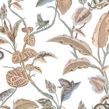 Papel de Parede Folhas e Flores - Botany House - 15506 - Vinílico