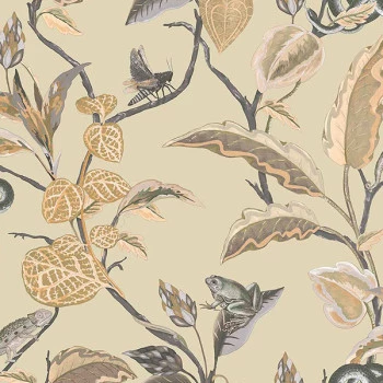 Papel de Parede Folhas e Flores - Botany House - 15509 - Vinílico