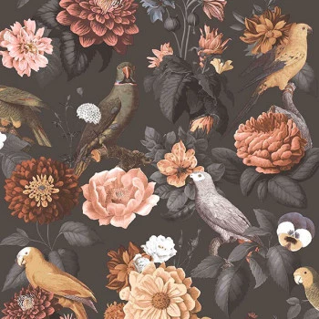 Papel de Parede Folhas e Flores - Botany House - 15549 - Vinílico