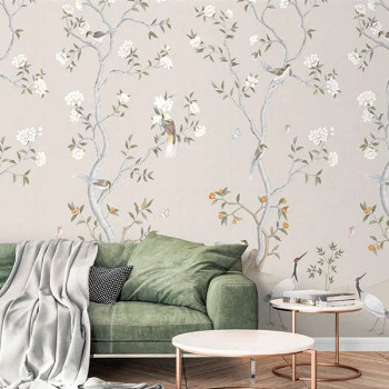 Papel de Parede  Painel Folhas e Flores - Hana - 1911-2P - Vinílico