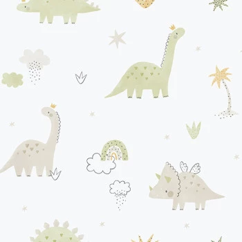 Papel de Parede Dinossauro - Enzo - 283-3 - Vinílico