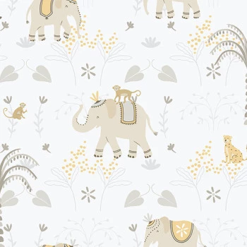 Papel de Parede Elefante - Enzo - 285-3 - Vinílico